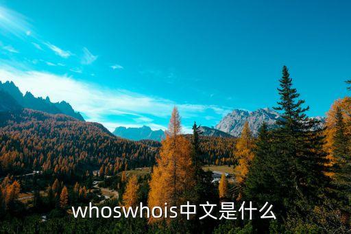 whoswhois中文是什么