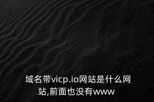  域名带vicp.io网站是什么网站,前面也没有www