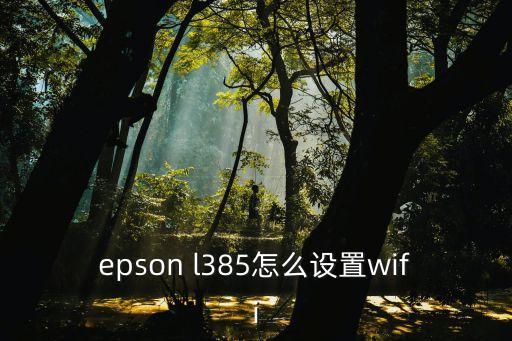 epson l385怎么设置wifi