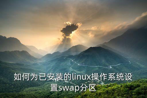如何为已安装的linux操作系统设置swap分区