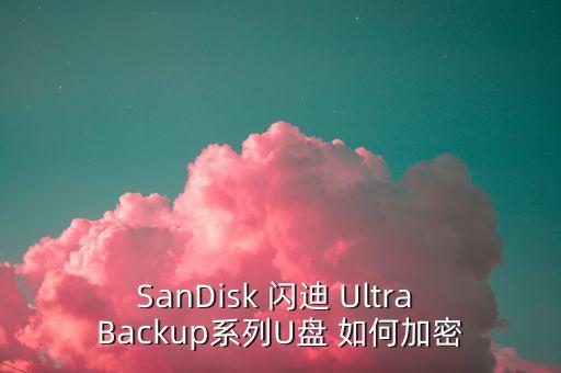SanDisk 闪迪 Ultra Backup系列U盘 如何加密
