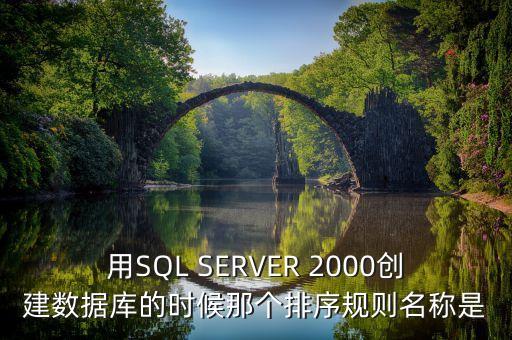 用SQL SERVER 2000创建数据库的时候那个排序规则名称是