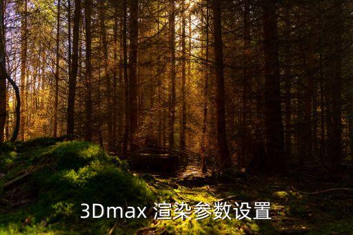 3Dmax 渲染参数设置