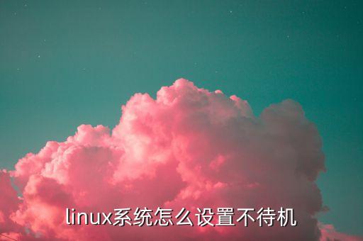 linux系统怎么设置不待机