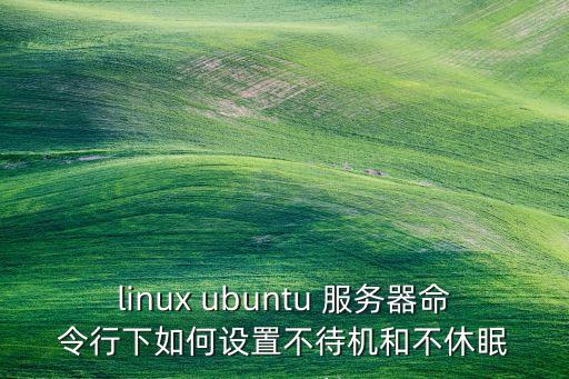 linux ubuntu 服务器命令行下如何设置不待机和不休眠
