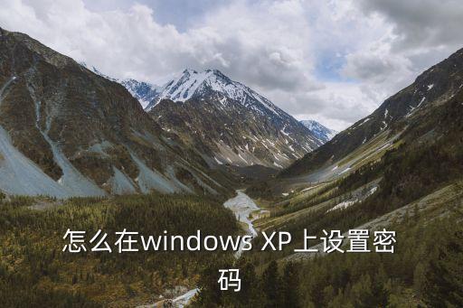怎么在windows XP上设置密码