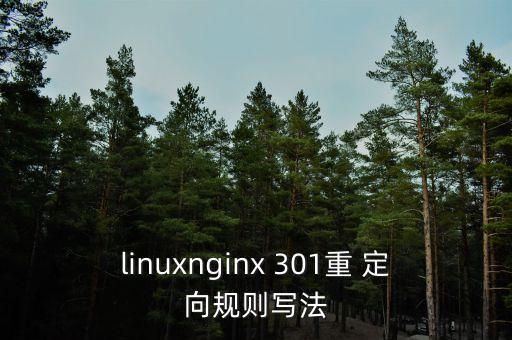 linuxnginx 301重 定向规则写法