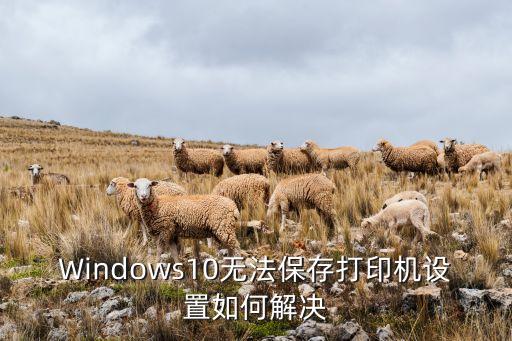 Windows10无法保存打印机设置如何解决