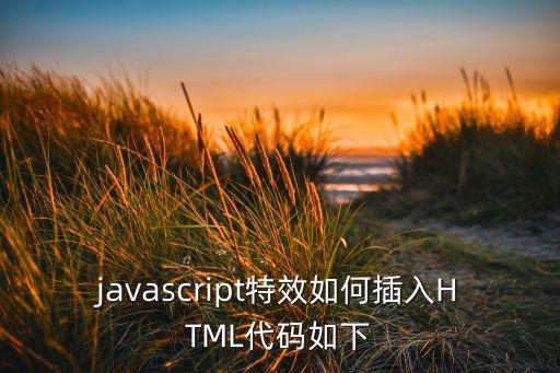 javascript特效如何插入HTML代码如下