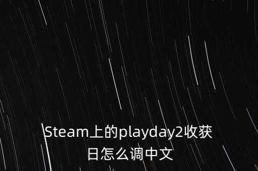Steam上的playday2收获日怎么调中文