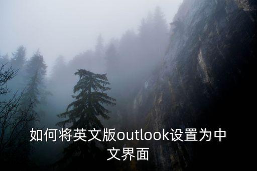 如何将英文版outlook设置为中文界面