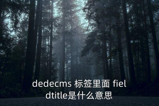 dedecms 标签里面 fieldtitle是什么意思