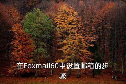 在Foxmail60中设置邮箱的步骤