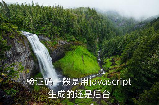 验证码一般是用javascript生成的还是后台