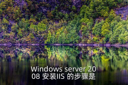 Windows server 2008 安装IIS 的步骤是