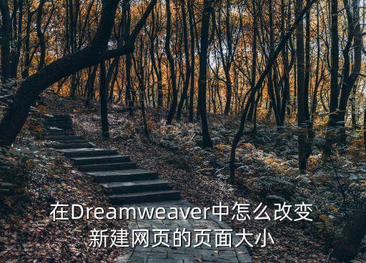 在Dreamweaver中怎么改变新建网页的页面大小