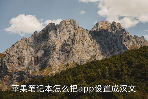 苹果笔记本怎么把app设置成汉文